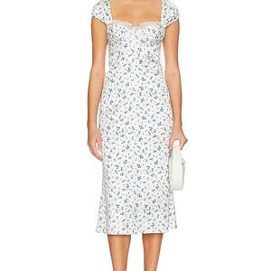 For Love And Lemons x REVOLVE Paloma Midi Slip in Blue